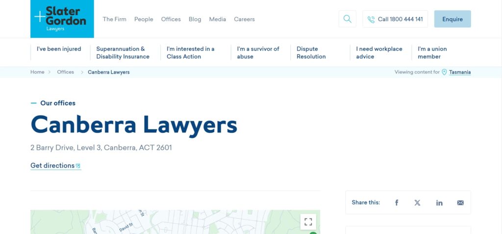 Slater and Gordon Lawyers Canberra